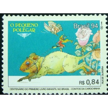 Selo postal do Brasil de 1994 Pequeno Polegar M