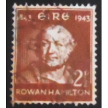 Selo postal da Irlanda de 1943 William Rowan Hamilton 2½