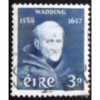 Imagem do selo postal da Irlanda de 1957 Father Luke Wadding