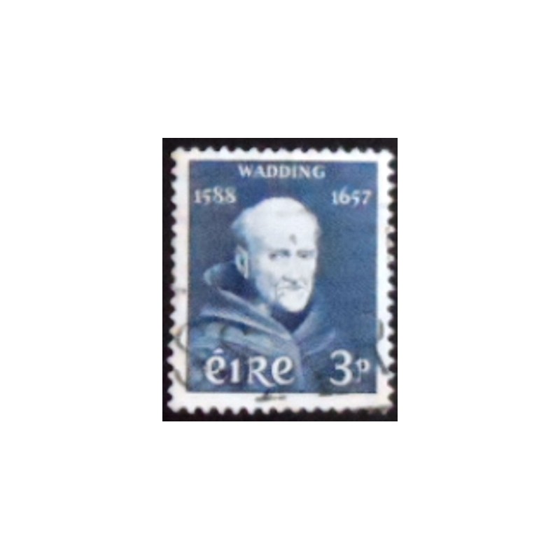 Imagem do selo postal da Irlanda de 1957 Father Luke Wadding