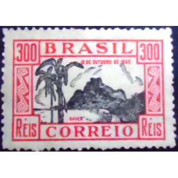 Selo postal do Brasil de 1935 Dia das Crianças vermelho N