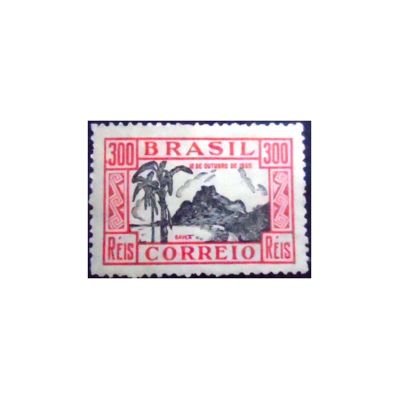 Selo postal do Brasil de 1935 Dia das Crianças vermelho N