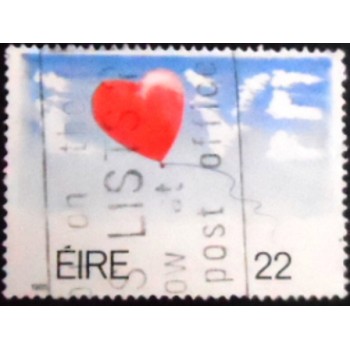 Imagem do selo postal da Irlanda de 1985 Love anunciado