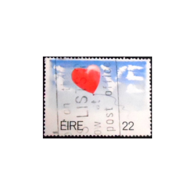 Imagem do selo postal da Irlanda de 1985 Love anunciado