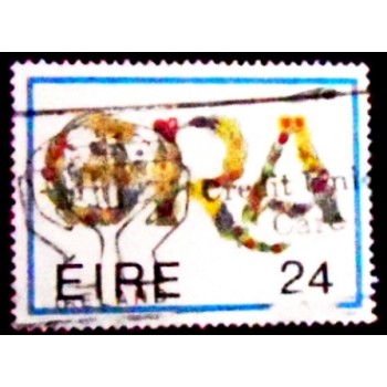 Imagem do selo postal da Irlanda de 1989 GRA anunciado