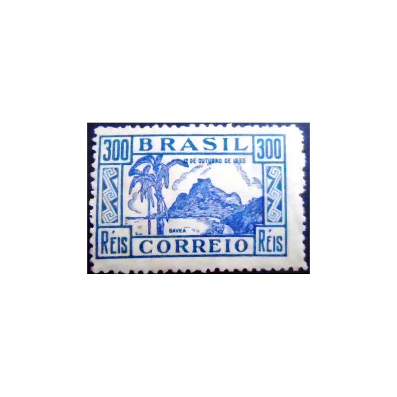 Selo postal do Brasil de 1935 Dia das Crianças N verde