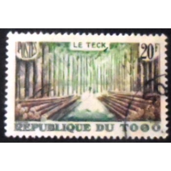 Imagem similar à do selo postal do Togo de 1957 Teakwood U anunciado