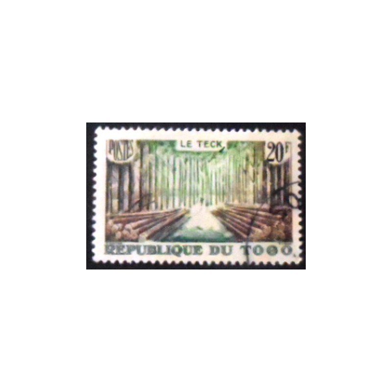 Imagem similar à do selo postal do Togo de 1957 Teakwood U anunciado