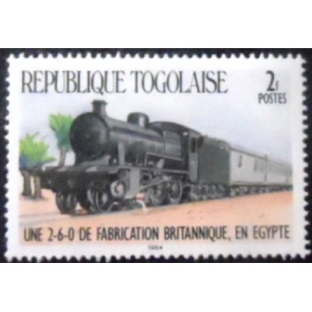 Imagem do selo postal do Togo de 1984 2-6-0 Egypt M anunciado