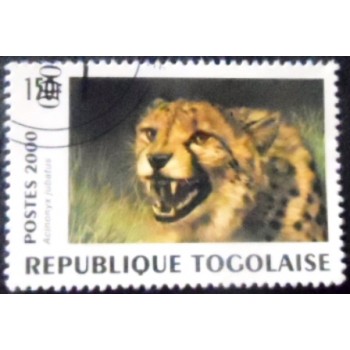 Imagem do selo postal do Togo de 2000 Cheetah  anunciado