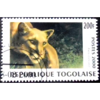 Imagem do selo postal do Togo de 2000 Puma anunciado