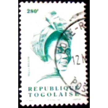 Imagem do selo postal do Togo de 1999 Bella Bellow NCC anunciada