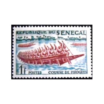 SImagem do slo postal do Senegal de 1961 - Pirogues racing M