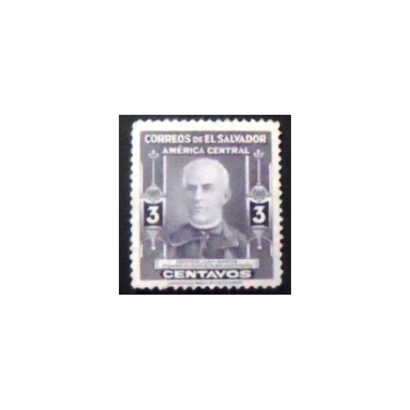 Imagem do selo postal de El Salvador de 1947 Juan Bertis N