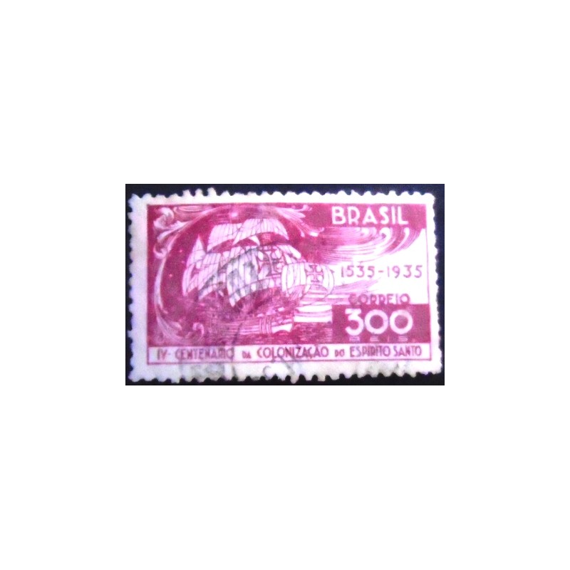 Selo postal do Brasil de 1935 Colonização Espírito Santo U