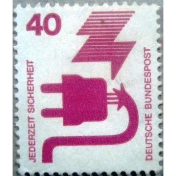 Imagem do selo postal da Alemanha de 1972 Defective Plug NA