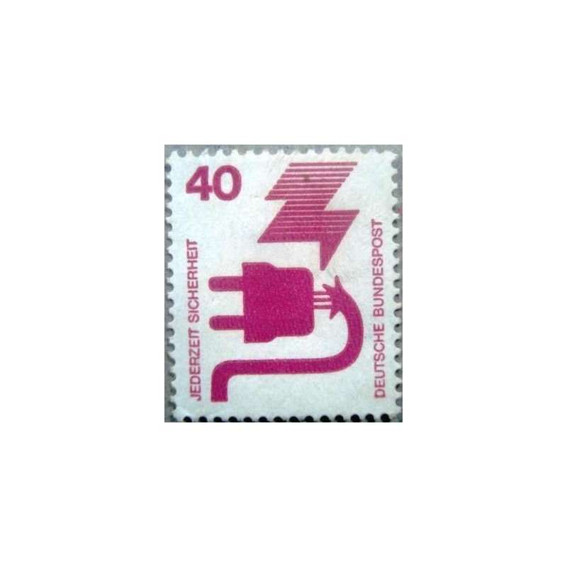 Imagem do selo postal da Alemanha de 1972 Defective Plug NA