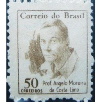 Imagem do selo postal do Brasil de 1966 Angelo Moreira Costa Lima N