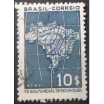 Imagem similar à do selo postal do Brasil de 1940 Mapa do Brasil  U