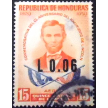 Selo postal de Honduras de 1964 Lincoln U
