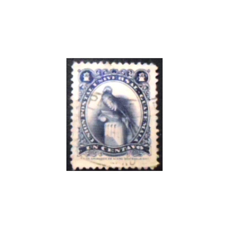 Imagem do selo postal da Guatemala de 1954 Quetzal 1