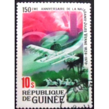 Imagem do selo postal da Rep. da Guiné de 1979 The Barsac Mission anunciado