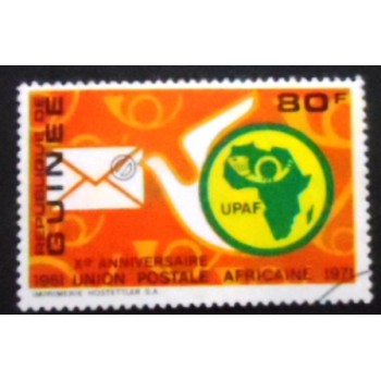 Imagem do selo postal da Rep. da Guiné de 1972 Dove with Letter 80 anunciado