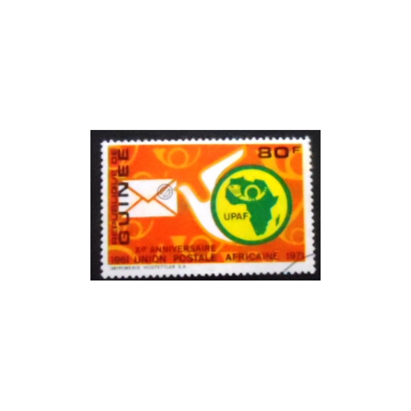 Imagem do selo postal da Rep. da Guiné de 1972 Dove with Letter 80 anunciado