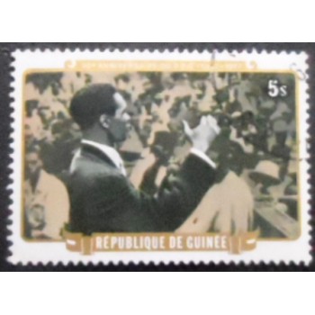 Imagem do selo postal da Rep. da Guiné de 1977 President Ahmed Sékou Touré