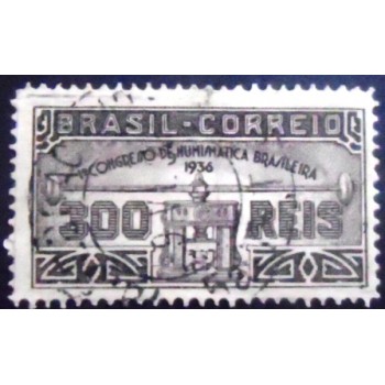 Selo postal do Brasil de 1936 Congresso de Numismática U