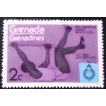 Imagem do selo postal de Granada-Grenadines de 1975 Pole-vaulting anunciado