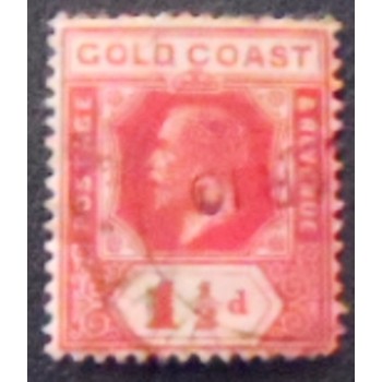 Imagem do selo postal da Costa Dourada de 1922 King Edward VII 1½ anunciado