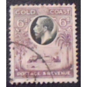 Imagem do selo postal da Costa Dourada de 1928 King George V and Christiansborg Castle 3_product anunciado