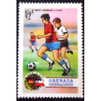 Imagem do selo postal de Granada de 1974 West Germany x Chile anunciado