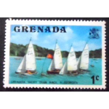 Imagem do selo postal de Granada de 1975 Grenada Yacht Club Race anunciado