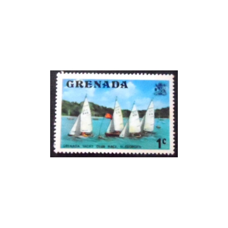 Imagem do selo postal de Granada de 1975 Grenada Yacht Club Race anunciado