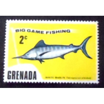 Imagem do selo postal de Granada de 1975 White Marlin anunciado