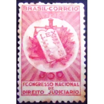 Selo postal do Brasil de 1936 Congresso Direito Judiciário N
