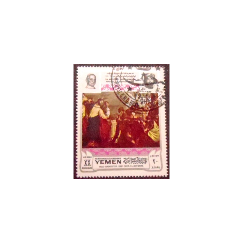 Imagem do selo postal do Reino de Yemen de 1970 Christmas XX anunciado