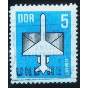 Imagem do selo postal Alemanha de 1983 Aeroplane and Envelope 5 anunciado
