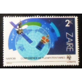 Imagem do selo postal do Zaire de 1983 Nairobi Conférence de Plenipotentiaires N anunciado