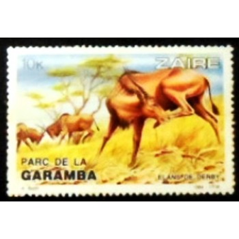 Imagem do selo postal do Zaire de 1984 Giant Eland N anunciado
