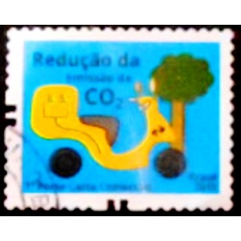 Imagem similar à do selo postal do Brasil de 2015 - Redução CO2 U anunciado