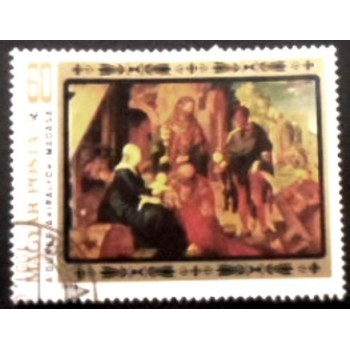 Imagem do selo postal da Hungria de 1979 Adoration of the Magi MCC anunciado