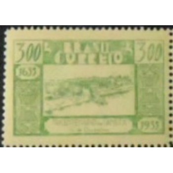 Imagem do selo postal do Brasil de 1936 Tricentenário Cametá 300 M anunciado