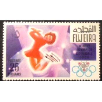 Imagem do selo postal de Fujeira de 1968 Women's figure skating M anunciado