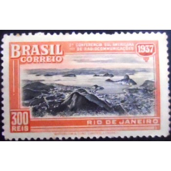 Selo postal do Brasil de 1937 Conferência de Radiocomunicação M
