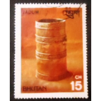 Imagem do selo postal do Bhutan de 1979 Jodum anunciado