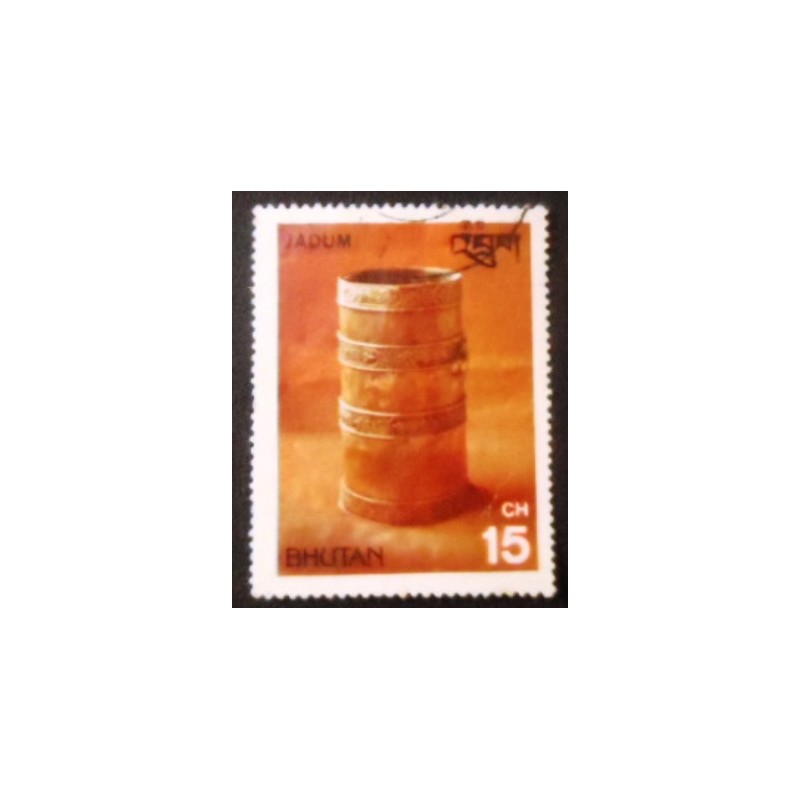 Imagem do selo postal do Bhutan de 1979 Jodum anunciado