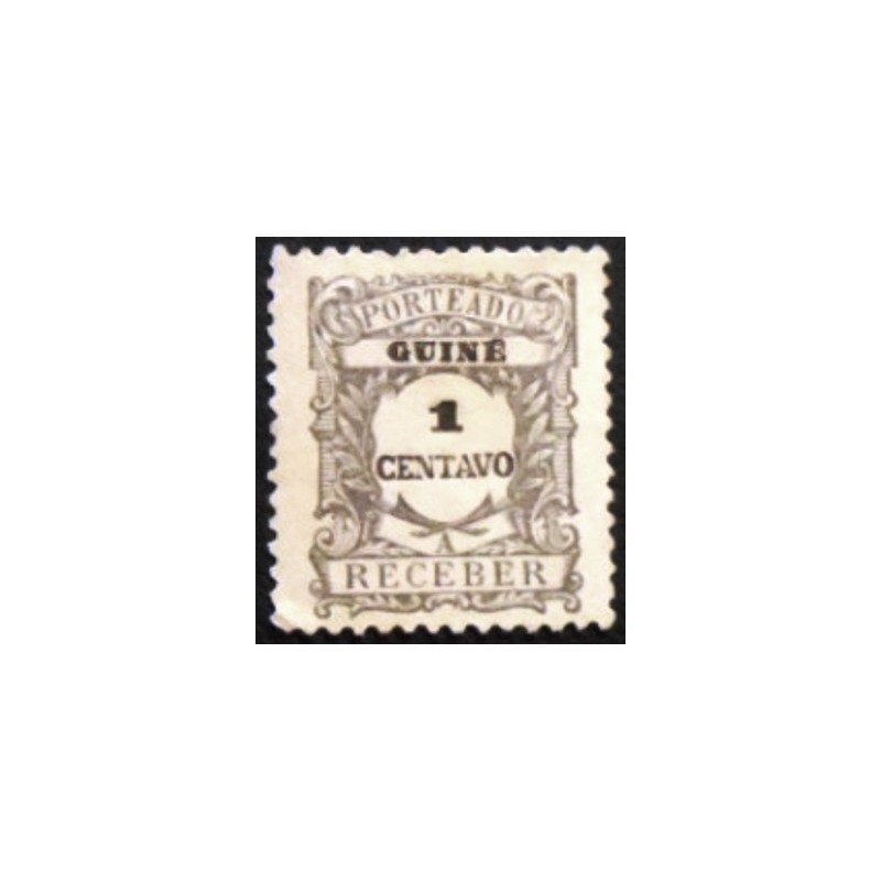Imagem do selo postal da Guiné Portuguesa de 1921 Postage Due 1anunciado